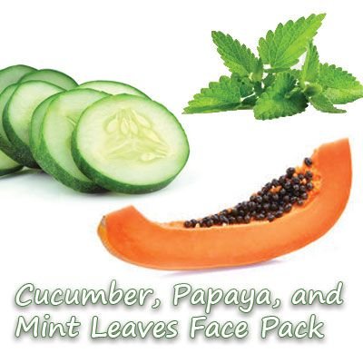 cucumber face pack for sunburn in summer