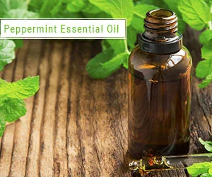 Peppermint essential oil for foot massage